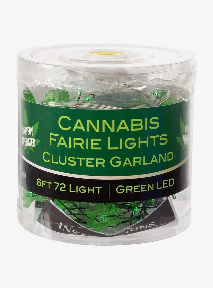 Kurt Adler Cannabis Cluster Garland Lights