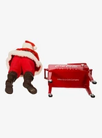 Kurt Adler Coke Santa with Table Cooler Figure
