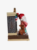 Kurt Adler Rudolph the Red-Nosed Reindeer and Santa Fireplace Figure