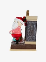 Kurt Adler Rudolph the Red-Nosed Reindeer and Santa Fireplace Figure