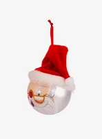 Kurt Adler Glass Painted Santa Face Ball Ornament