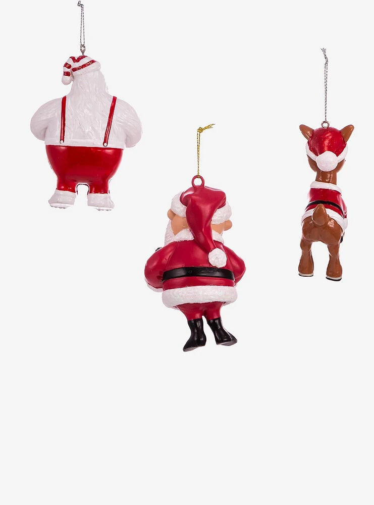 Kurt Adler Rudolph the Red-Nosed Reindeer Blow Mold Ornament Set