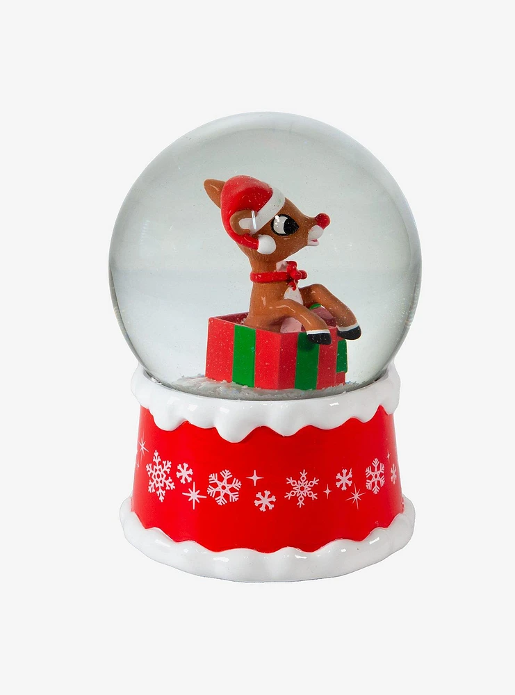 Kurt Adler Rudolph the Red-Nosed Reindeer with Gifts Snow Globe