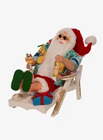 Kurt Adler Santa Beach Chair Figure