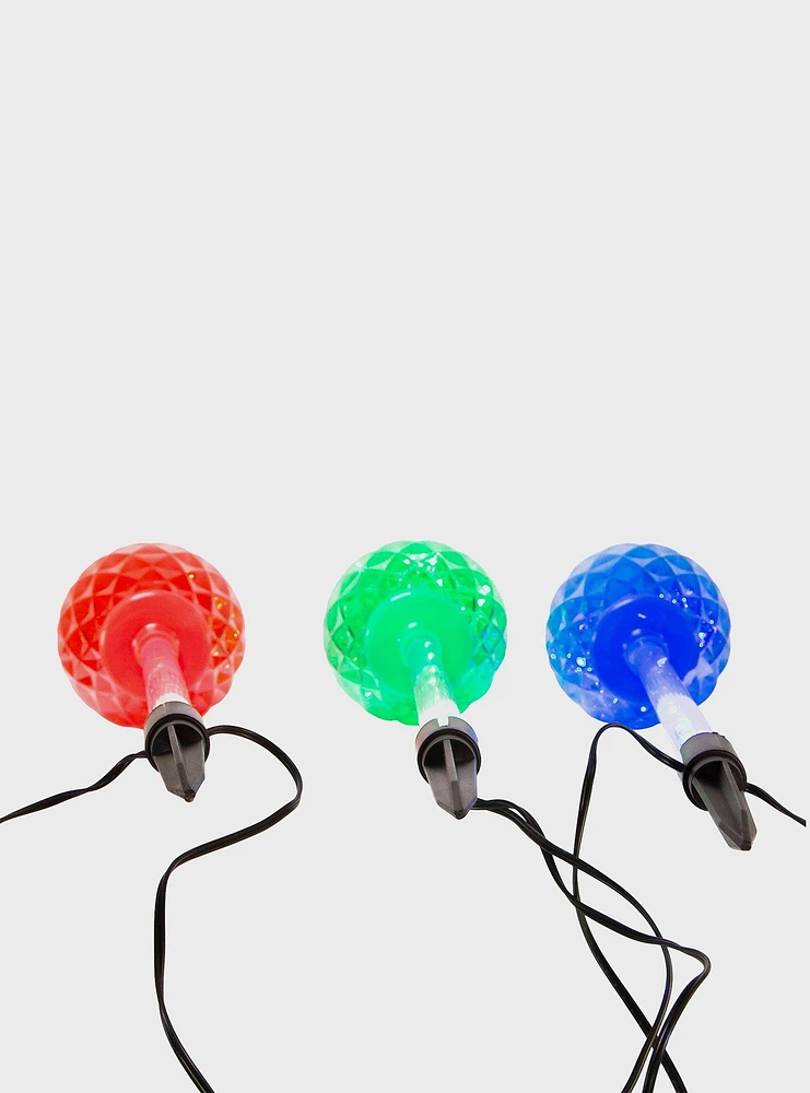Kurt Adler Multicolor LED Lights with Yard Stakes