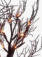 Kurt Adler Orange LED Black Glitter Tree Lamp