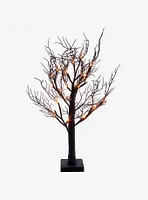 Kurt Adler Orange LED Black Glitter Tree Lamp