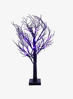 Kurt Adler Purple LED Black Glitter Tree Lamp