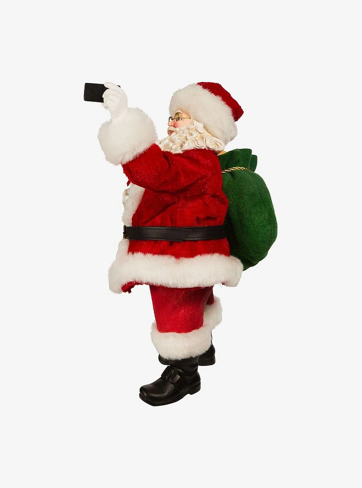 Kurt Adler Fabriche Santa Taking Selfie Figure