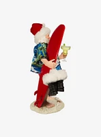 Kurt Adler Fabriche Santa with Surfboard and Drink Figure