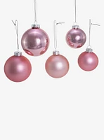 Kurt Adler Shiny and Matte Glass Ball Ornaments Set