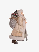 Kurt Adler Fabriche Snowy Woods Santa Figure