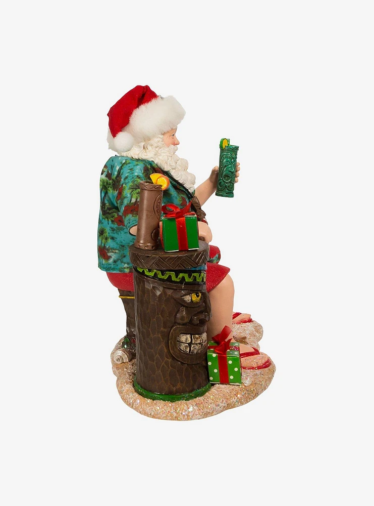 Kurt Adler Fabriche Tiki Beach Santa Figure