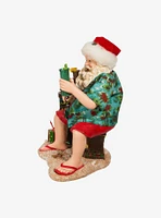 Kurt Adler Fabriche Tiki Beach Santa Figure