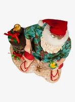 Kurt Adler Fabriche Tiki Beach Santa Figure