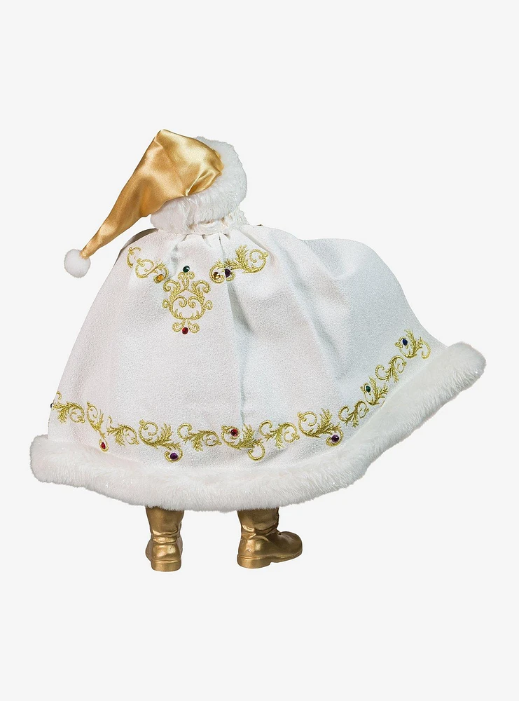 Kurt Adler Fabriche White and Gold Santa Figure