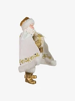 Kurt Adler Fabriche White and Gold Santa Figure