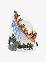 Musical Santa and Sled Snow Globe