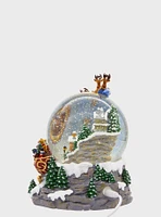 Musical Santa and Sled Snow Globe