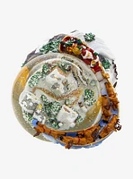 Musical Santa and Sled Snow Globe
