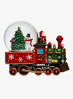Musical Santa Driving Train Snow Globe