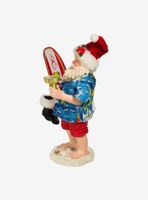 Kurt Adler Fabriche Santa with Surfboard and Drink Figure