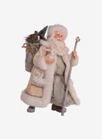 Kurt Adler Fabriche Snowy Woods Santa Figure