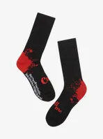 Scream Ghost Face Bloody Heel Crew Socks