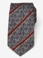 Star Wars The Mandalorian Mando Stripe Gray Men's Tie