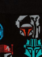 Star Wars The Mandalorian Guild Helmet Black Crew Socks