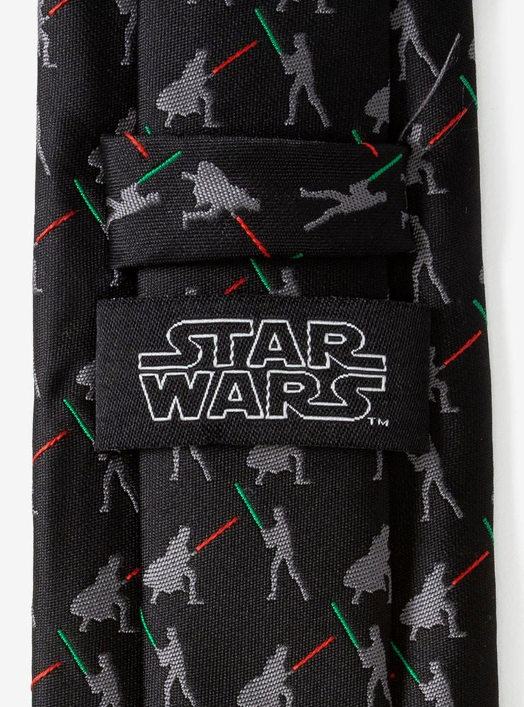 Star Wars Vader vs. Luke Battle Lightsaber Black Men's Tie