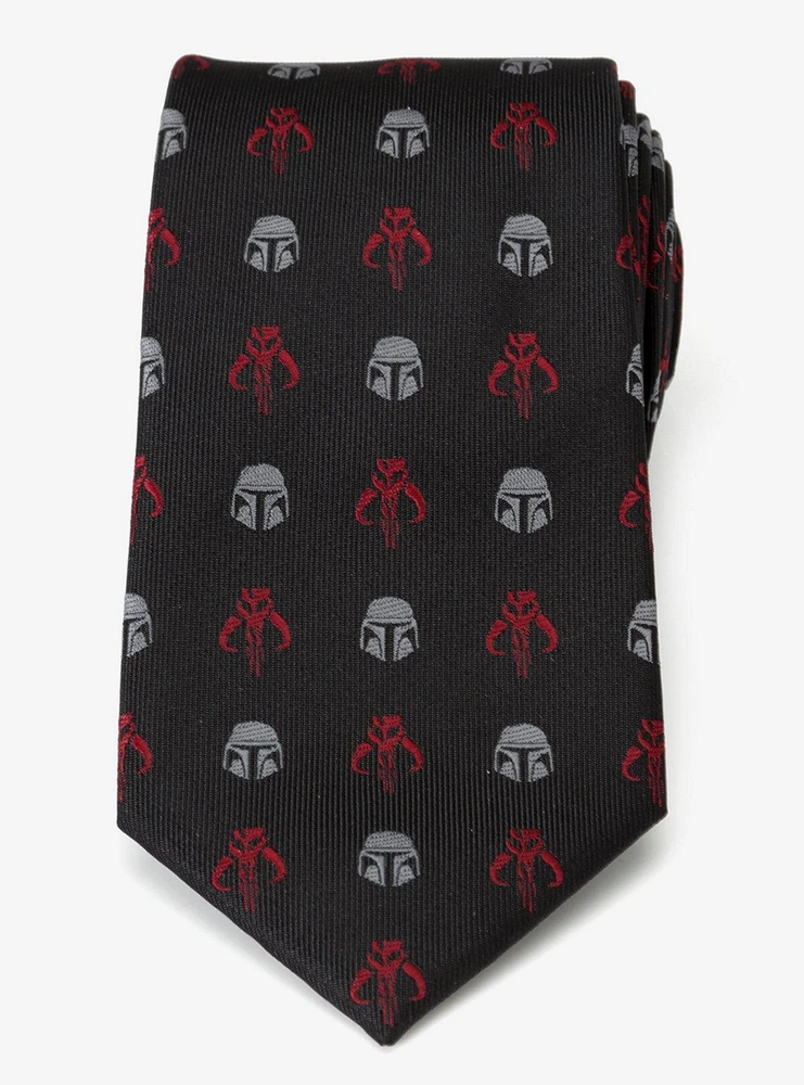 Star Wars The Mandalorian Mando Black Red Men's Tie