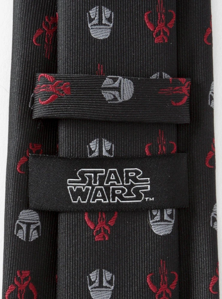 Star Wars The Mandalorian Mando Black Red Men's Tie