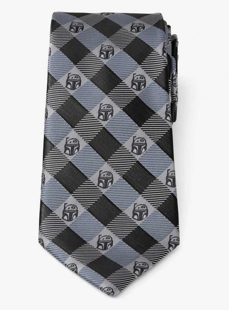 Star Wars The Book Of Boba Fett "As You Wish" Plaid Men's Tie