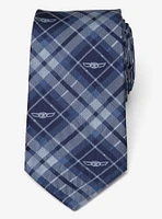 Star Wars The Mandalorian The Child Plaid Blue Men's Tie