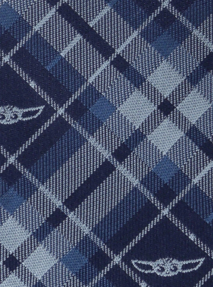 Star Wars The Mandalorian The Child Plaid Blue Men's Tie