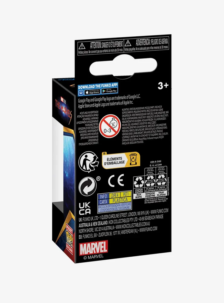 Funko Pocket Pop! Marvel The Marvels Captain Marvel Vinyl Bobble-Head Keychain