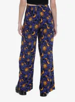 Celestial Sun & Moon Wide Leg Pants