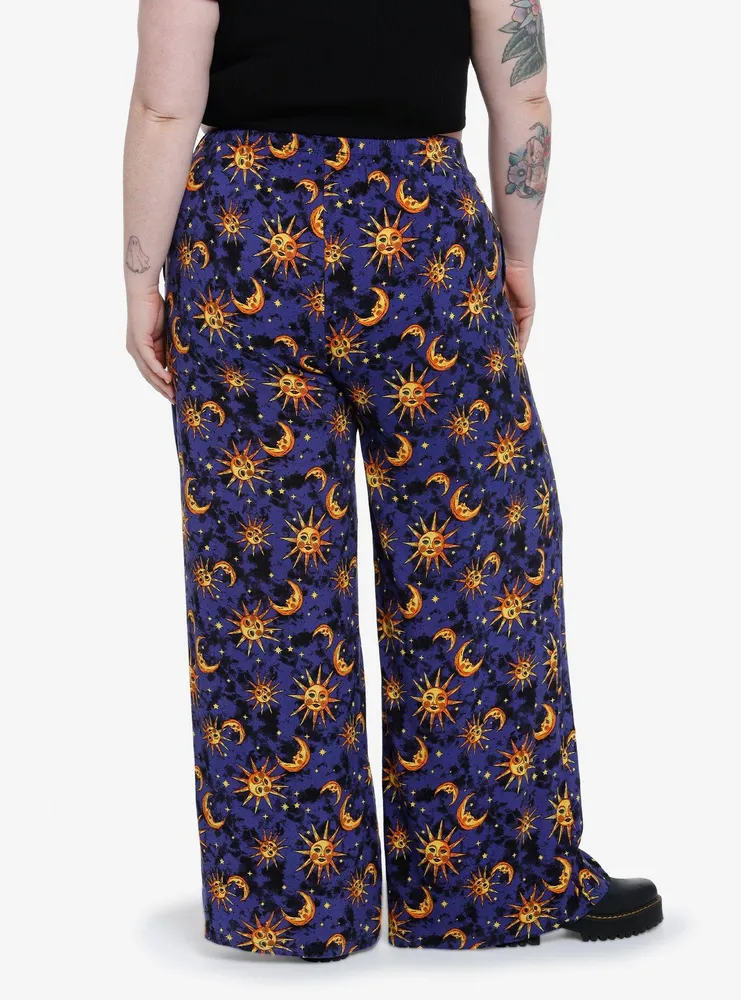 Celestial Sun & Moon Wide Leg Pants Plus