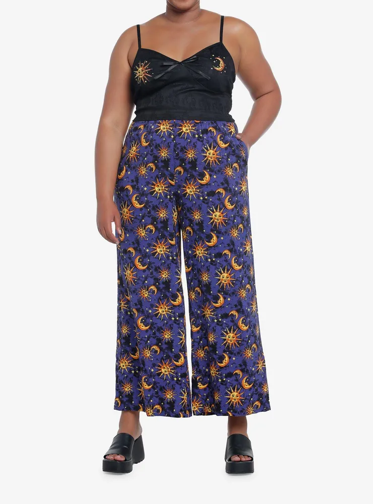 Celestial Sun & Moon Wide Leg Pants Plus