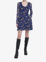 Cosmic Aura Celestial Bell Sleeve Dress