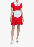 Sweet Society Red Apron Dress