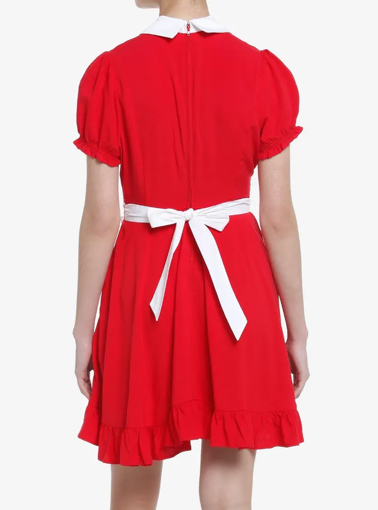 Sweet Society Red Apron Dress