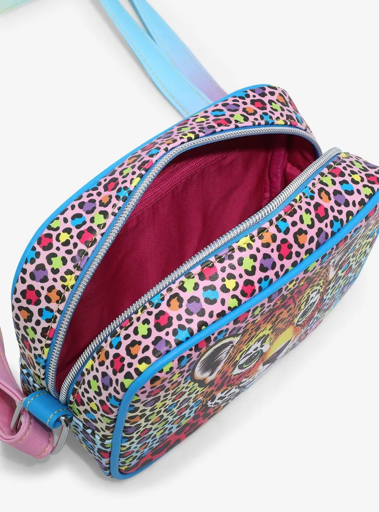 Loungefly Lisa Frank Rainbow Leopard Camera Crossbody Bag