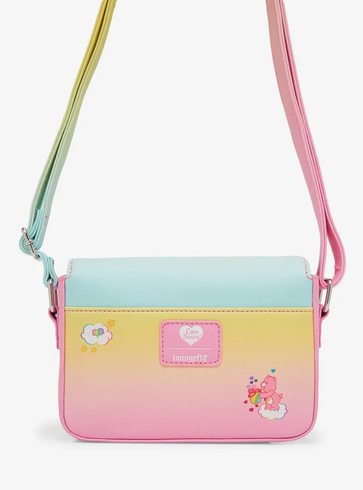 Loungefly Care Bears Rainbow Ombre Crossbody Bag