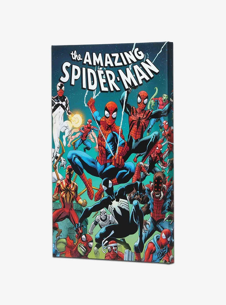 Marvel The Amazing Spider-Man Multiple Spideys Comic Book Cover Canvas Wall Decor