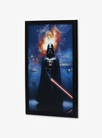 Star Wars Darth Vader Galaxy Scene Framed Canvas Wood Wall Decor