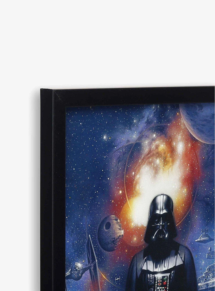 Star Wars Darth Vader Galaxy Scene Framed Canvas Wood Wall Decor