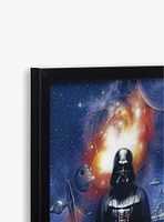 Star Wars Darth Vader Galaxy Scene Framed Canvas Wood Wall Decor