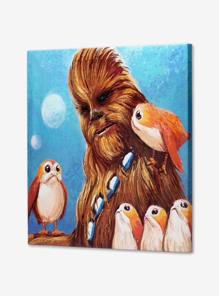 Star Wars Chewbacca & Porgs Canvas Wall Decor